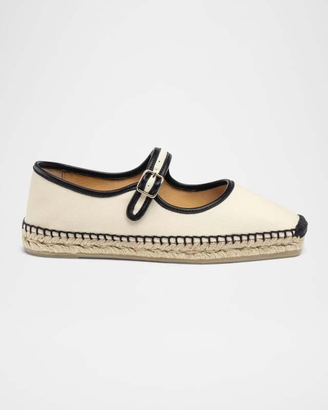 Padua Bicolor Canvas Mary Jane Espadrilles